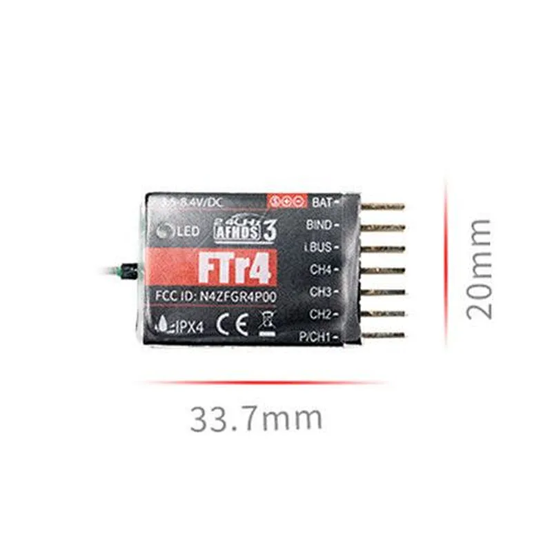 FlySky FTr4 2.4GHz 4CH AFHDS 3 RC Receiver Support PWM/PPM/I.bus/S.bus  remote control parts