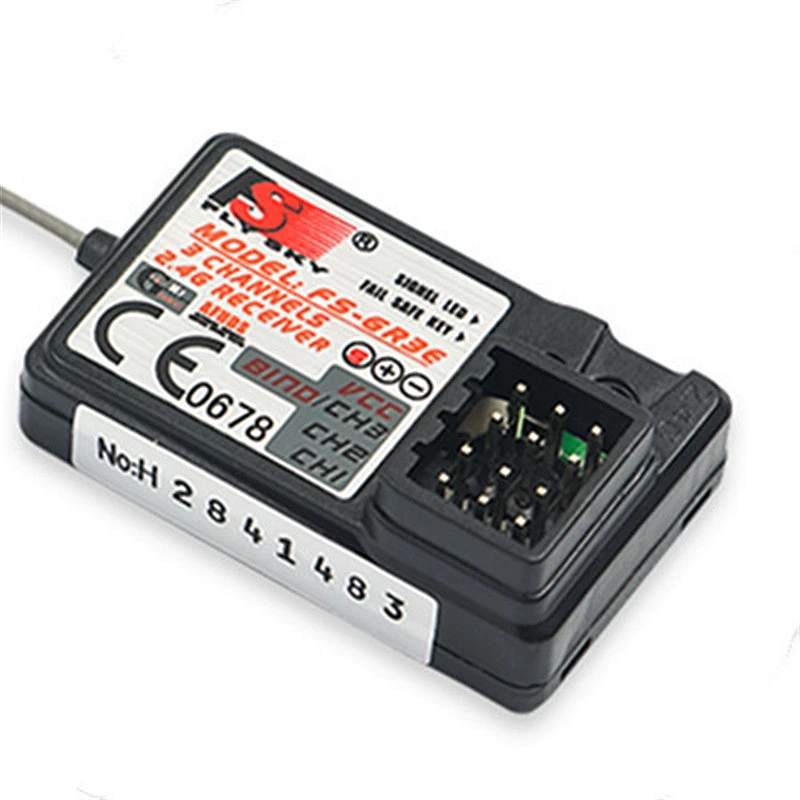 Flysky FS-GR3E 3 Channel 2.4G GR3E Receiver with Failsafe GT3B GR3C Upgrade for RC Car Truck Boat GT3 GT2 Transmitter