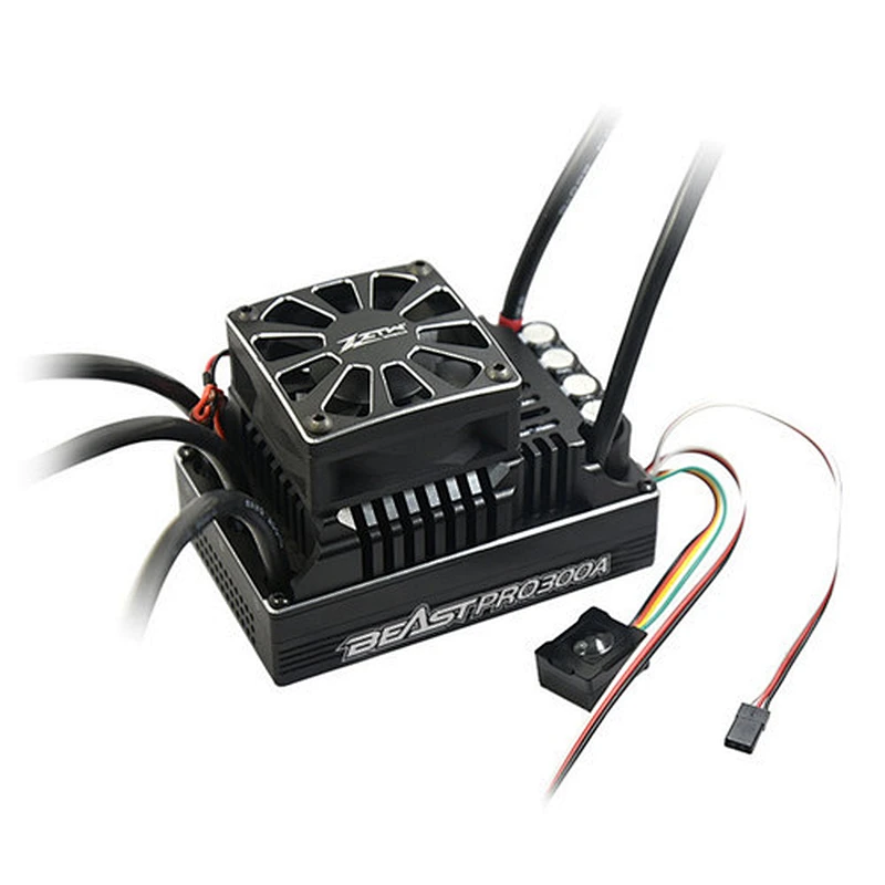 ZTW Beast Pro 300A Full Waterproof ESC 6-12S Lipo Built-in 8A BEC W/ Double Fan cooling system for 1/5 Buggy Truck Rc Car
