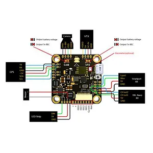 T-MOTOR Tmotor F4 Flight Controller & F55A PRO II 6S 4 In 1 ESC Stack FPV Racing Drone