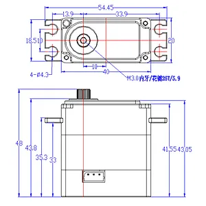 Feetech 7.4V 40KG.CM 360 Degree Bus Servo Mechanical Robot Arm servo 40kg serial servo for industrial robot kit