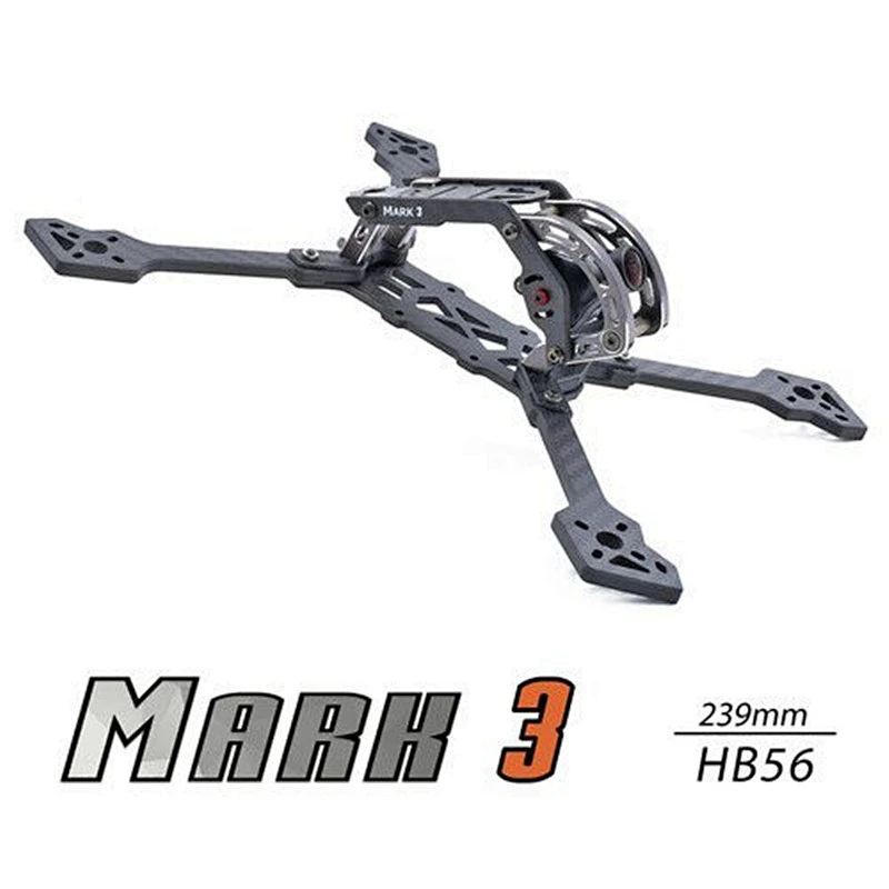Geprc Mark3 HB56 239mm Wheelbase 5mm Arm 3K Carbon Fiber & CNC Freestyle Frame Kit for RC Drone