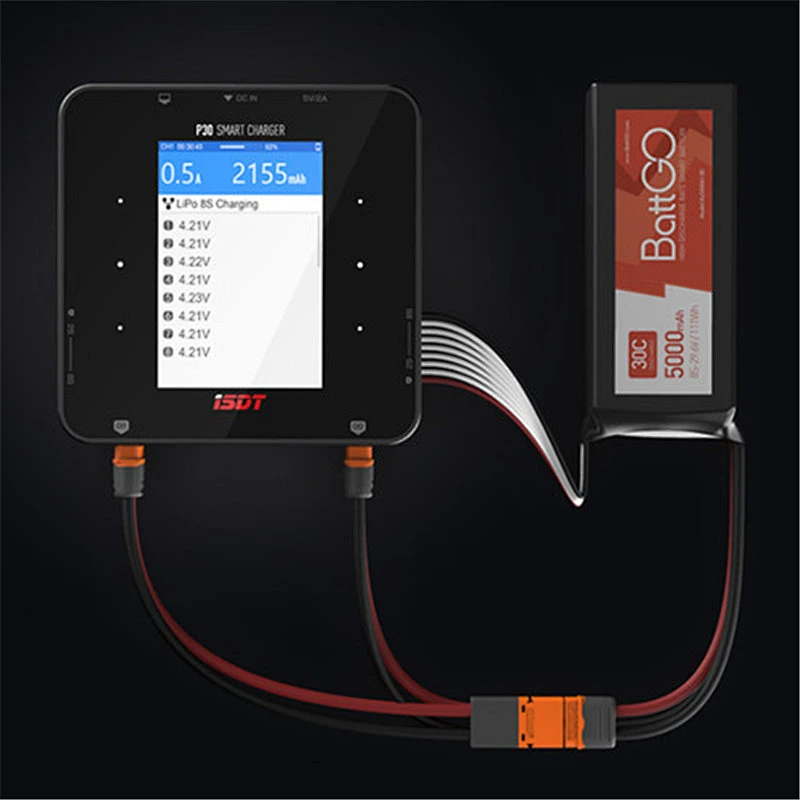 ISDT P30 1000WX2 30AX2 High Power Dual Channel Snychronous Bluetooth BattGo Battery Balance Charger Discharger