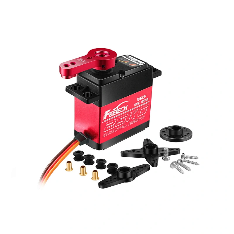 FEETECH 7.4V 25kg 360 degree Controllable Steel gear No limit degree servo RC Car TRAXXAS Crawler baja boat Robot