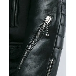 Men's fashion leather hoodie