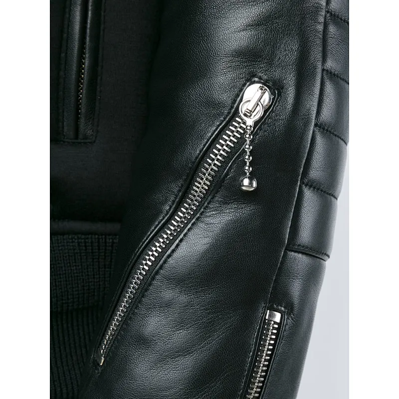 Men's fashion leather hoodie
