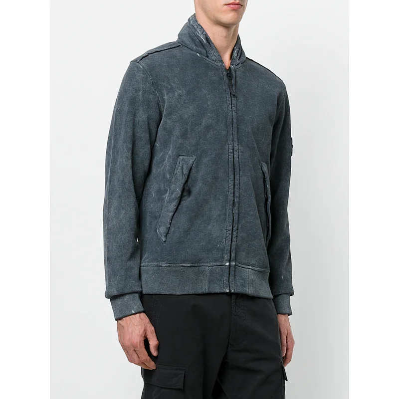 Men's cool 100% cotton washed zip hoodie