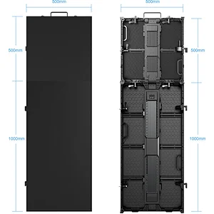 All Weather Resistant Front Service SMD 500*1000mm Rental Outdoor P6.2 LED Wall Display for Events