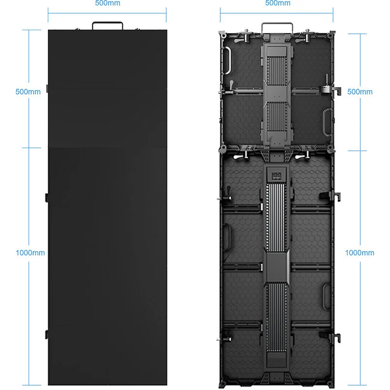 All Weather Resistant Front Service SMD 500*1000mm Rental Outdoor P6.2 LED Wall Display for Events
