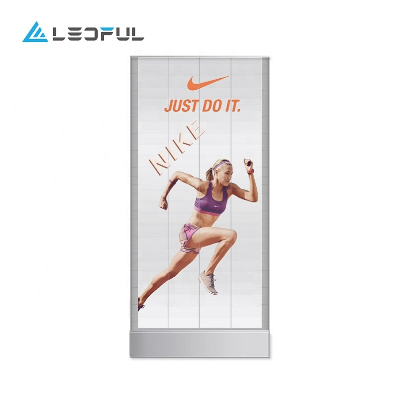 5000nits Brightness Transparent LED poster Display for shopping mall with CE