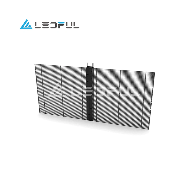P10.4 Transparent Glass LED Display for retail shop playing video and anime