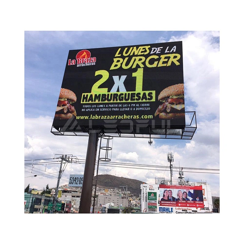 Double sided fullcolor electronic large led billboards outdoor exterior P10 LED advertising led sign outdoor display
