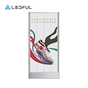 1.6x0.8m high transparent poster LED display for advertising