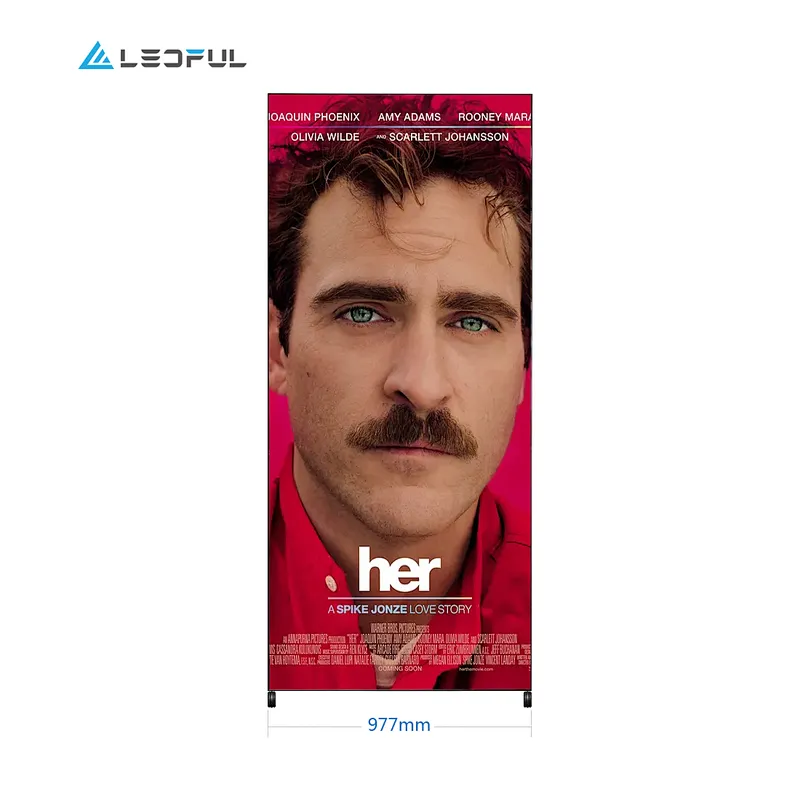 A wider brighter audio LED Poster P2 P2.5 P3 smart digital indoor LED display poster
