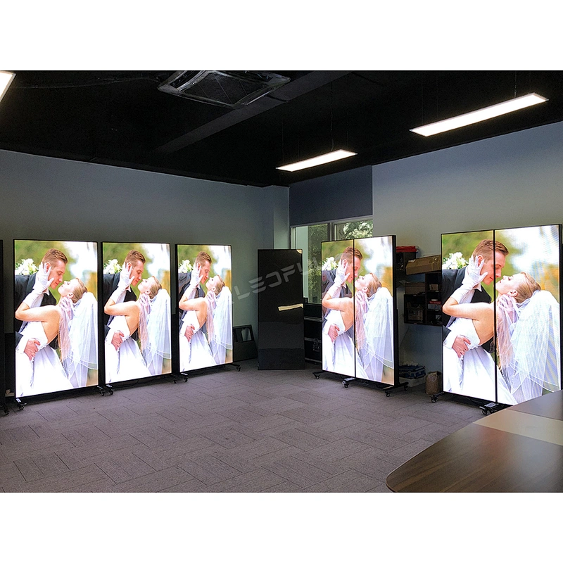 Wifi/ Cloud wireless control 960 width P2.5 indoor led module magnet poster for mall