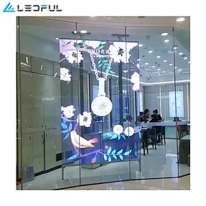 P2.95 indoor and outdoor advertising transparent LED poster