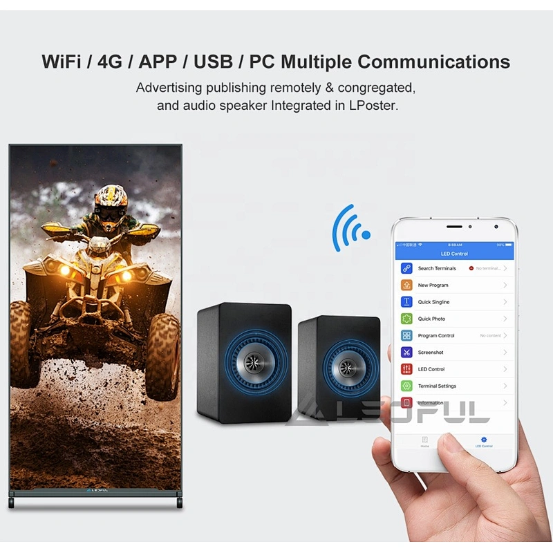 poster P2.5 plus display light box move easy advertising  LED display screen
