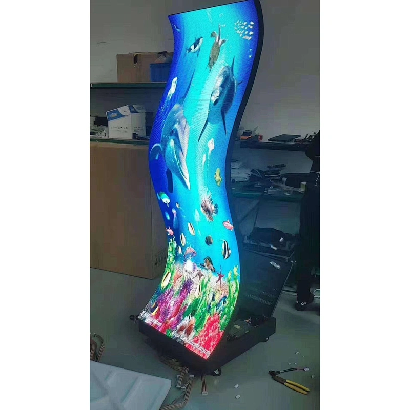 Full color High Refresh indoor Flexible LED display with CE