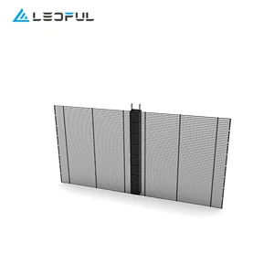 Easy installation building media facade diecast aluminum electronic transparent led display board