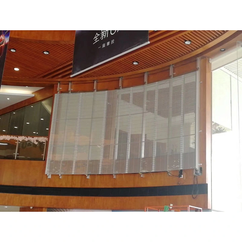 P3.9/P7.8 small transparent led glass panel display screen flexible on glass