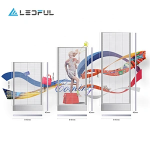 small transparent glass wall of building led display led panel wifi led display