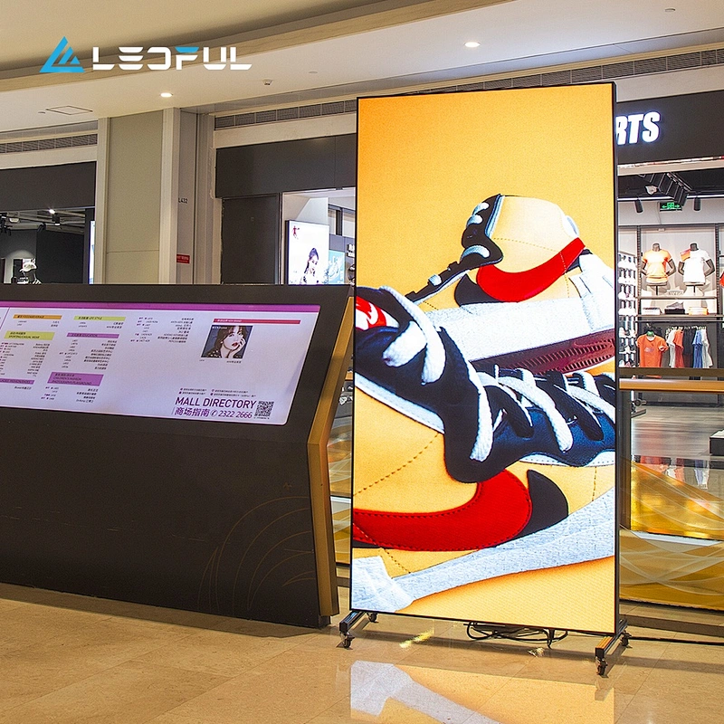 LEDFUL light and thin  LED media led movie poster portable mobile led billboard