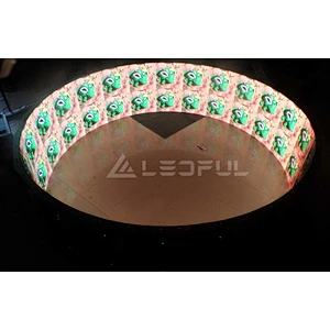 High grey scale indoor P1.5  led flexible wall for mall