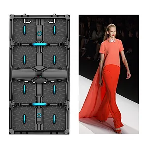 3 year warranty P4.8 light and thin front service LED stage rental video panel led video curtain price