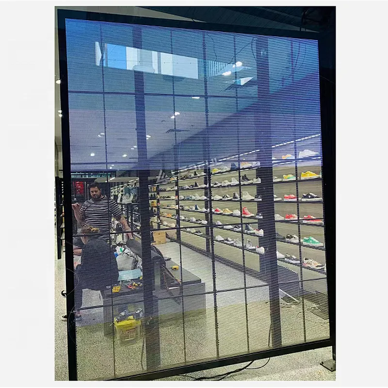 2x0.8m high transparent poster advertising LED display