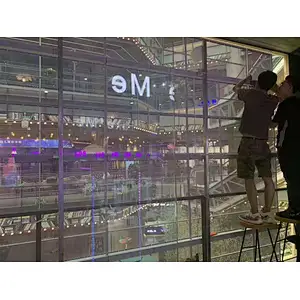 P3.9/P7.8 small transparent led glass panel display screen flexible on glass