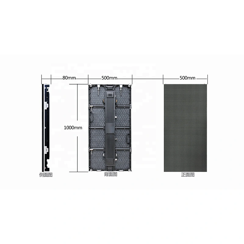 High Grey Scale Die Casting Aluminum RGB Indoor Rental 500*1000mm P4.8 LED Board Display for Events