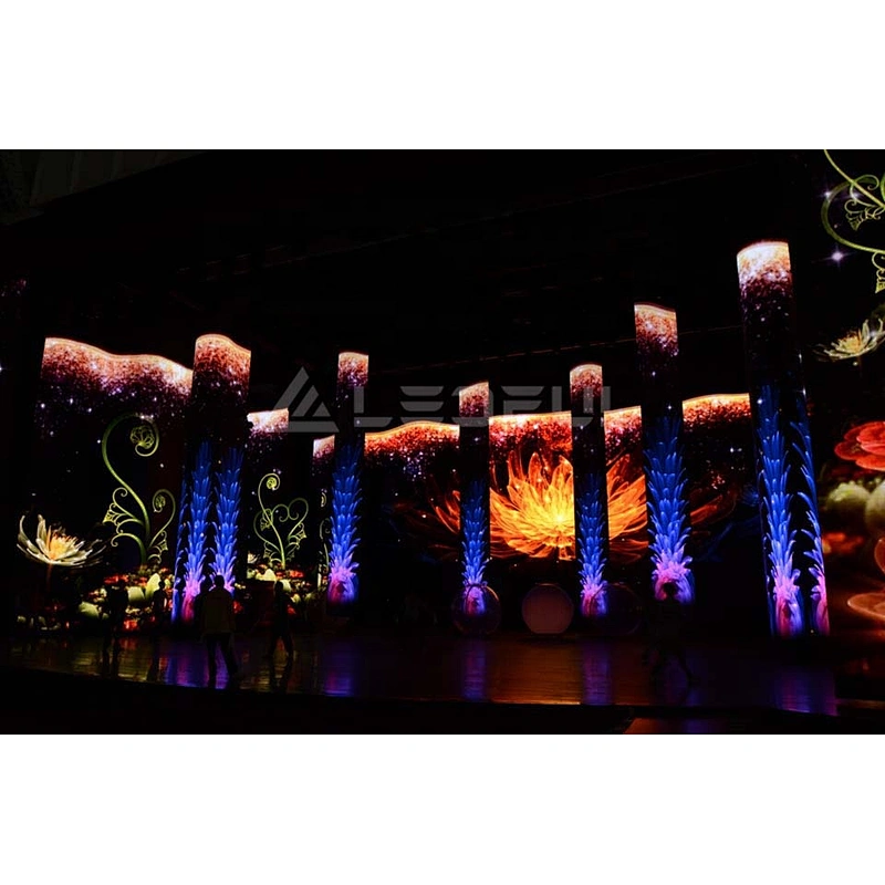 LEDFUL P2.8 curved installation light and thin 500*500mm stage rental LED display screen