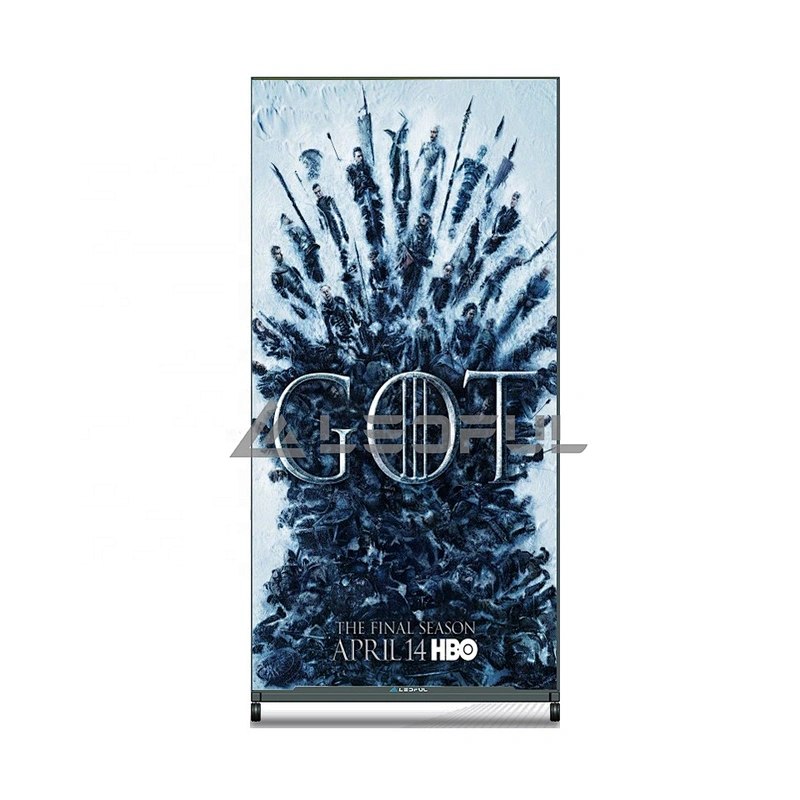 Portable Remote Control P1.8  LED Poster display for shopping mall