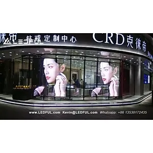 High refresh P3.9 indoor glass transparent LED display screen