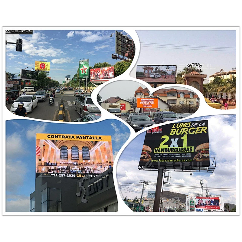 light&thin front service p10 outdoor advertising LED display for wall/OOH/building