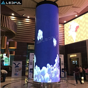High grey scale mini slim indoor P2 flexible led display panels