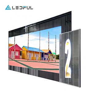 transparent glass led screen display advertising