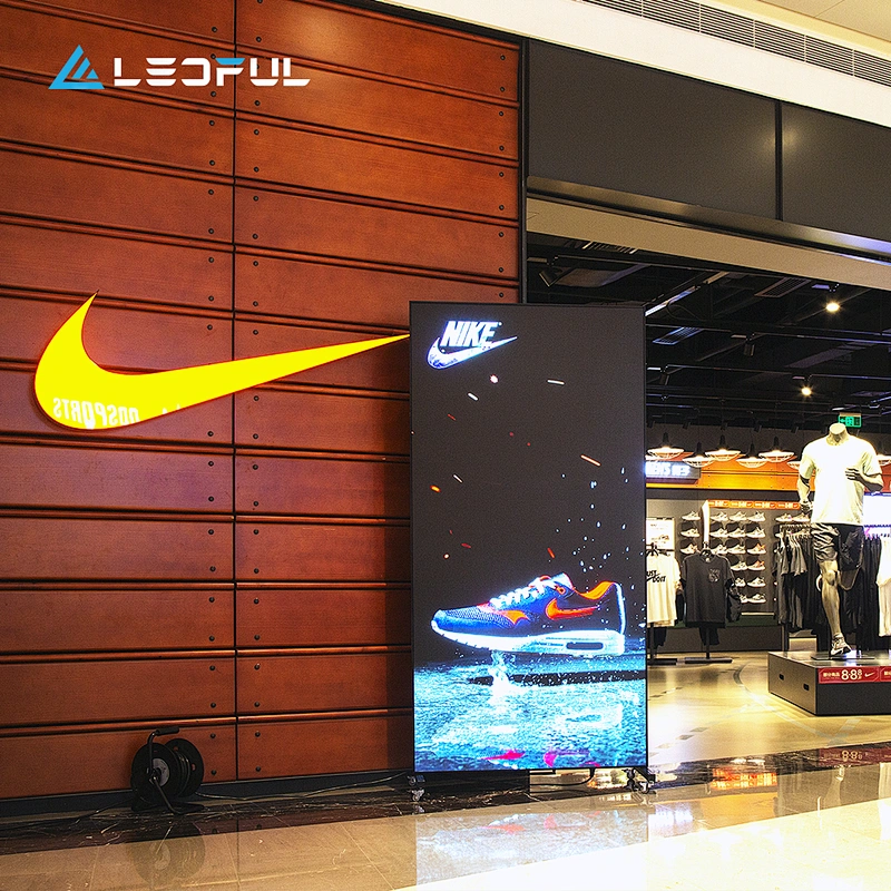 Power amplifier and speaker integrated indoor LED display screen transparent poster