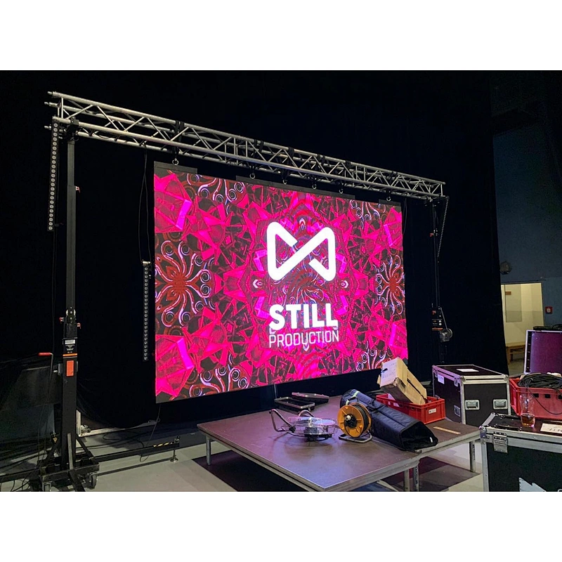 curved portable stage rental slim led display screen stage background led video wall rental hanging led panel led display