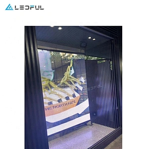 Easy installation building media facade diecast aluminum electronic transparent led display board