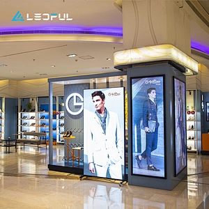 Power amplifier and speaker integrated indoor LED display screen transparent poster