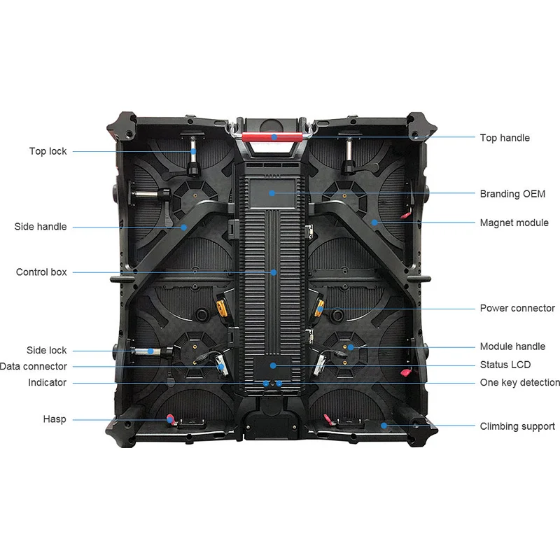 Rental Portable SMD Outdoor P3.9 500*500mm LED Display Panels