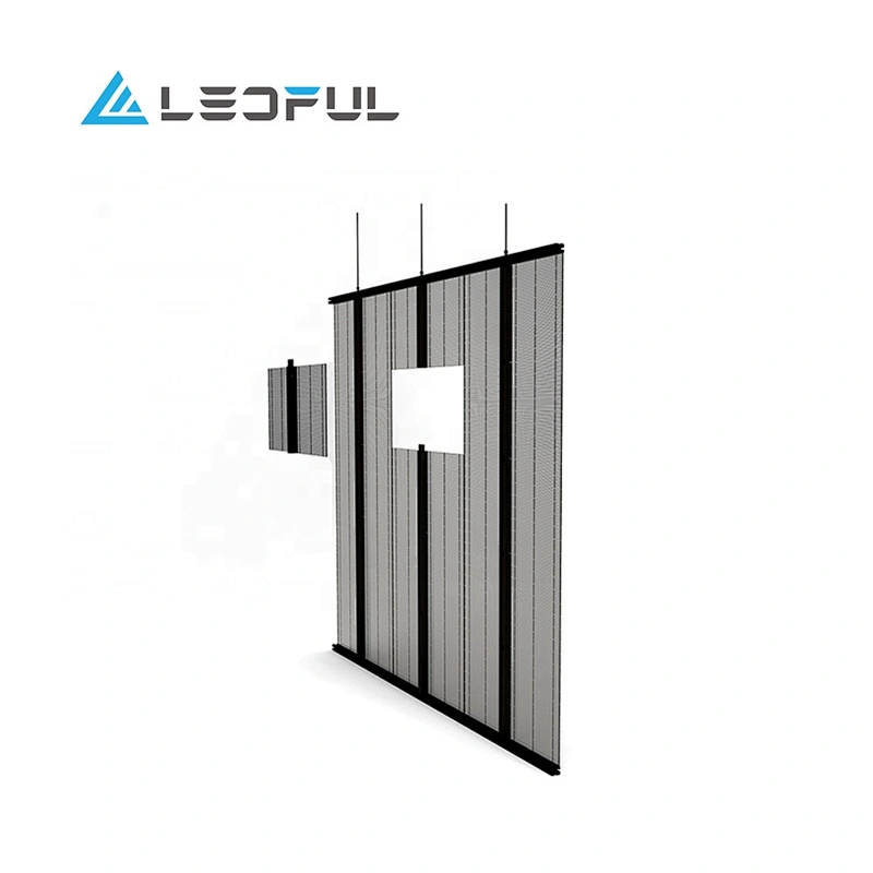 Easy installation building media facade diecast aluminum electronic transparent led display board