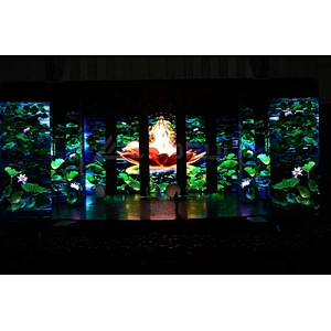 curved portable stage rental slim led display screen stage background led video wall rental hanging led panel led display