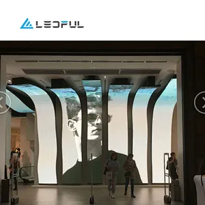 Indoor P3 high resolution commercial flexible led screen