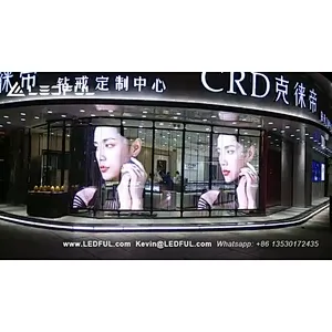 Small Pitch P3.9 Glass Indoor Transparent led glass screen display