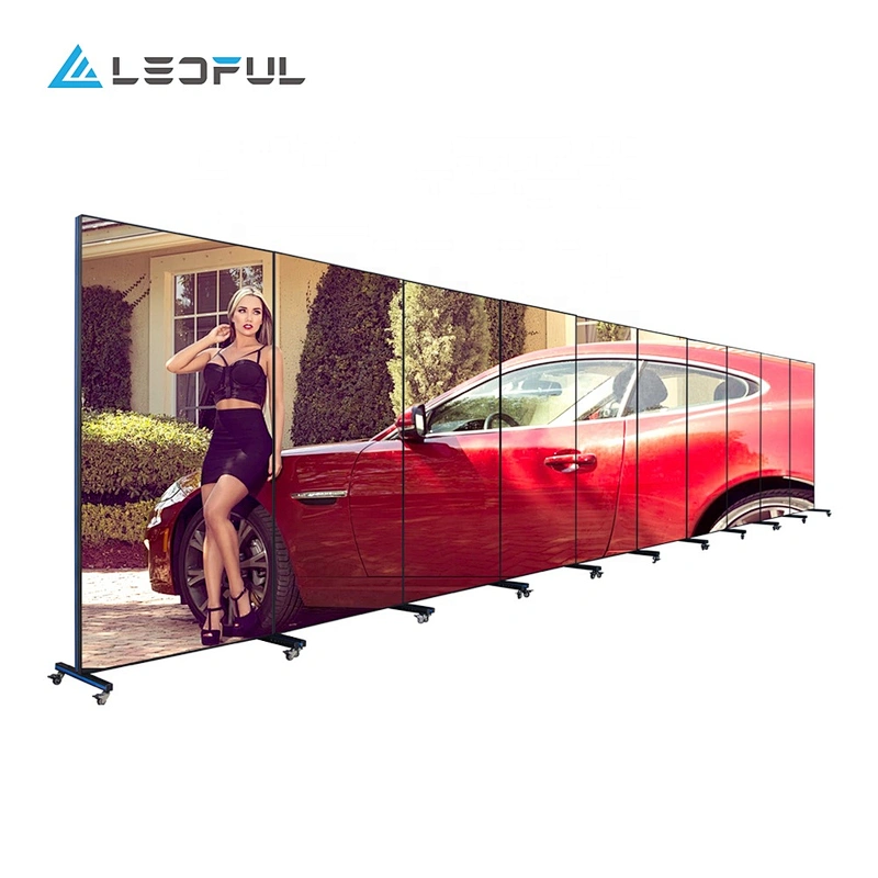 High resolution P2.5mm movable standing advertising LED poster for mall