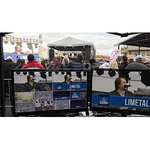 All Weather Resistant Front Service SMD 500*1000mm Rental Outdoor P6.2 LED Wall Display for Events