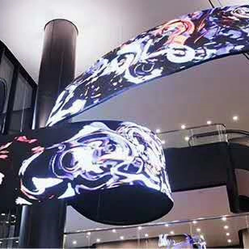 Plug and play creative shape indoor P2.5 flexible LED display screen