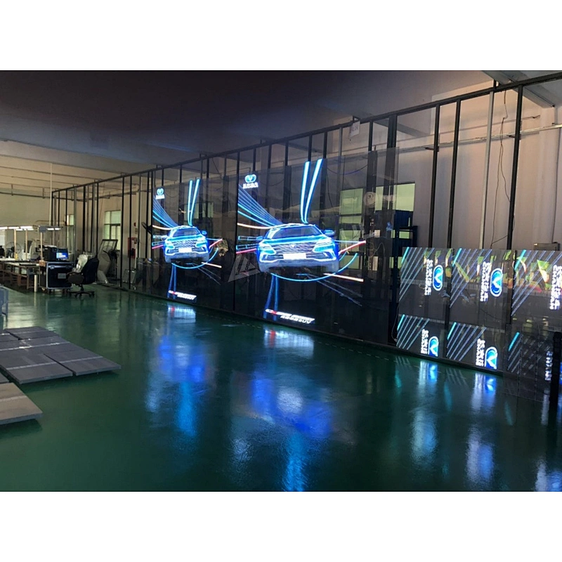 High refresh P3.9 indoor glass transparent LED display screen